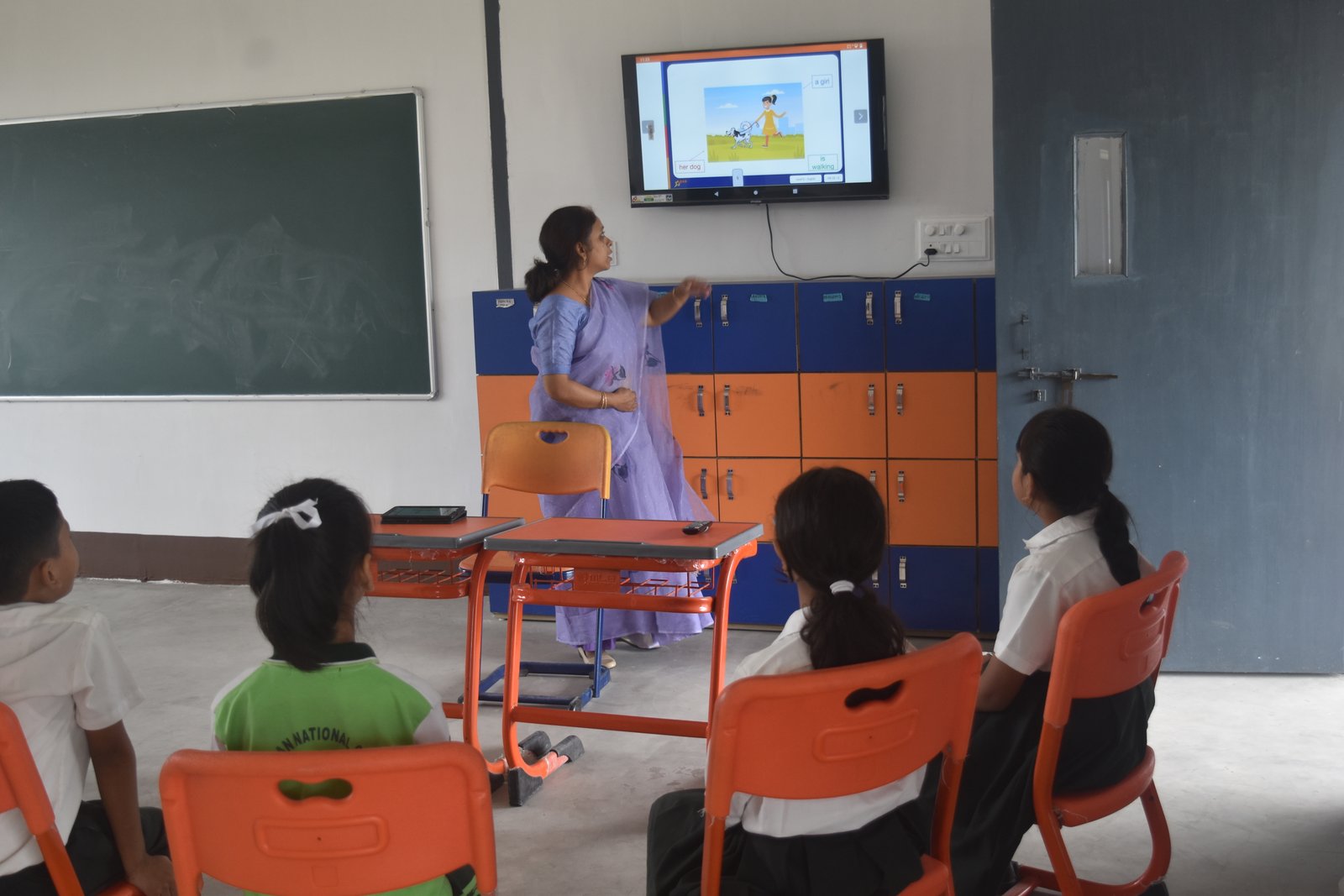 Smart classroom at Roushan National School